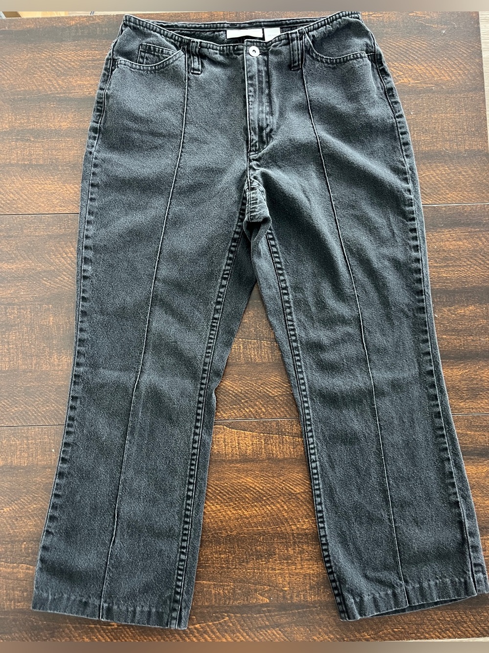 Black Vintage Lizwear Stitched Front Seam Jeans